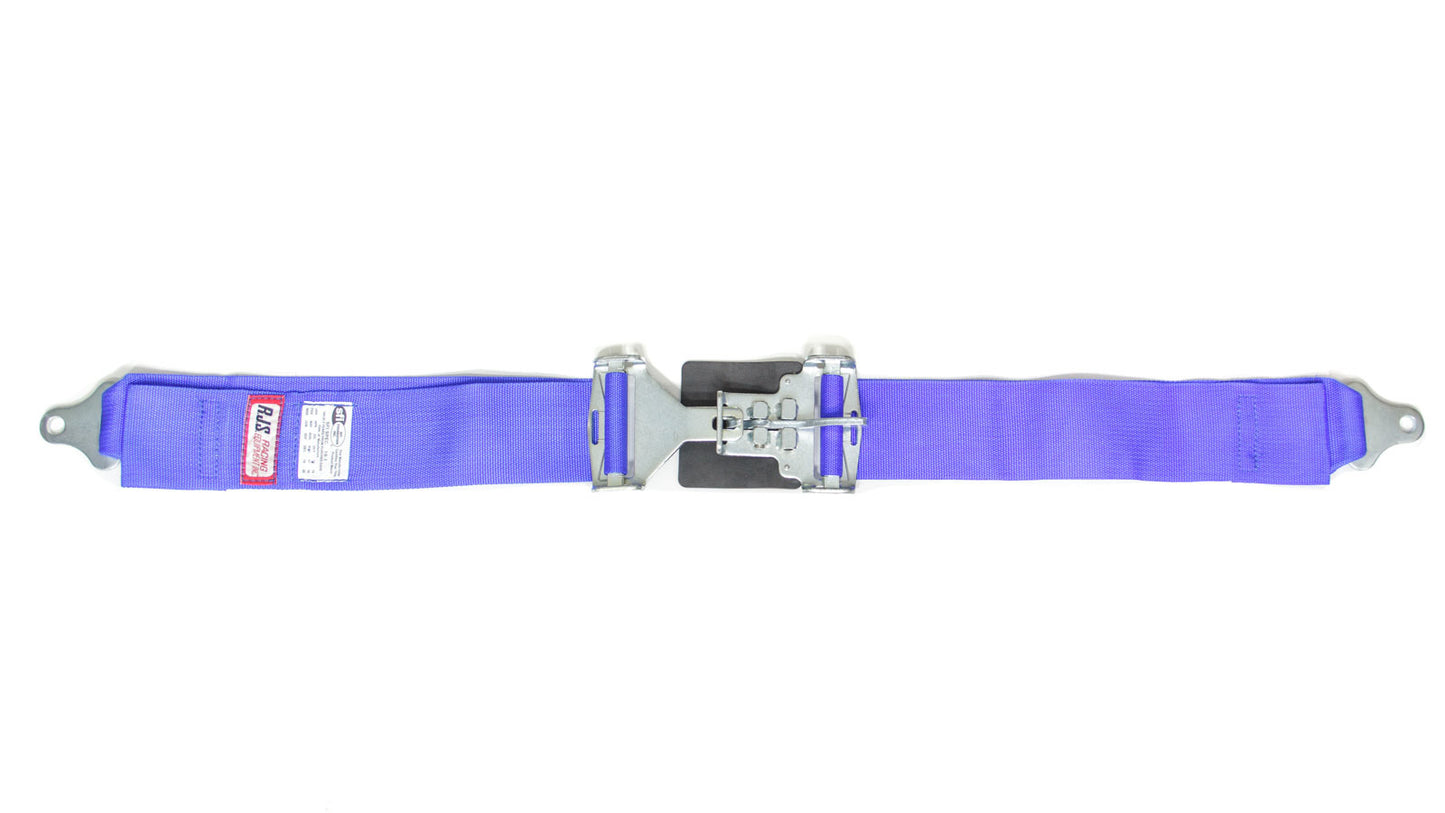 Lap Harness - Latch and Link - SFI 16.1 - 64 in Length - 3 in Width - Pull Down Adjust - Bolt-On - Blue - Each