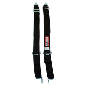 Shoulder Harness - Latch and Link - SFI 16.1 - 44 in Length - 3 in Width - Pull Down Adjust - Bolt-On - Individual Harness - Black - Kit