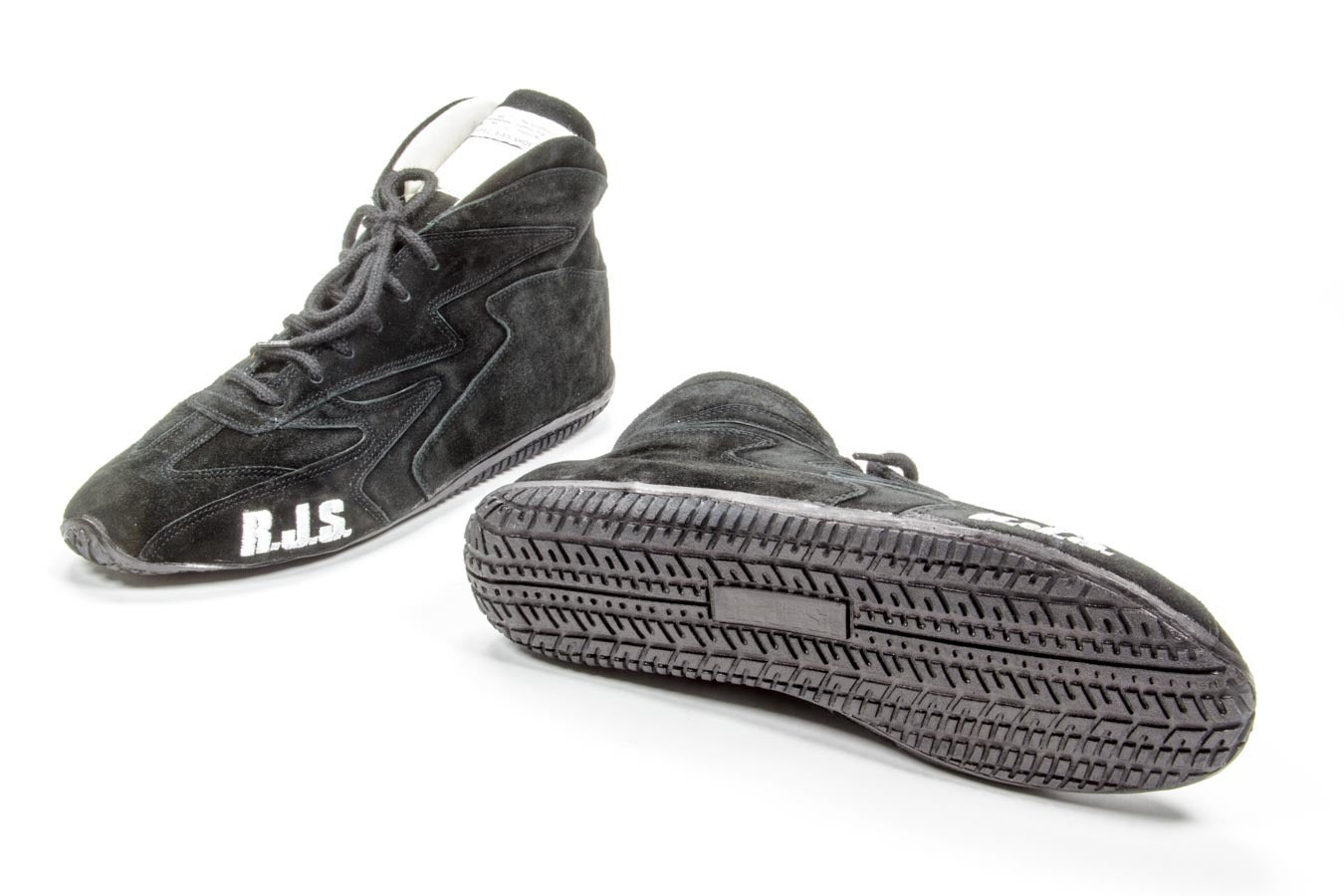 Driving Shoe - Redline Mid Top - Mid-Top - SFI 3.3/5 - Leather Outer - Nomex Inner - Black - 15 Mens / 16.5 Womens - Pair