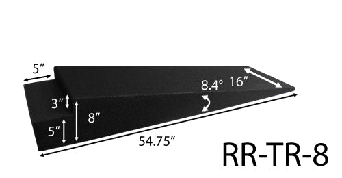 Trailer Ramp - 8 in Lift Height - 54.75 in Long - 16 in Wide - 5 in Trailer Lip - 8.7 Degree Incline - 1500 lb Capacity - Pair