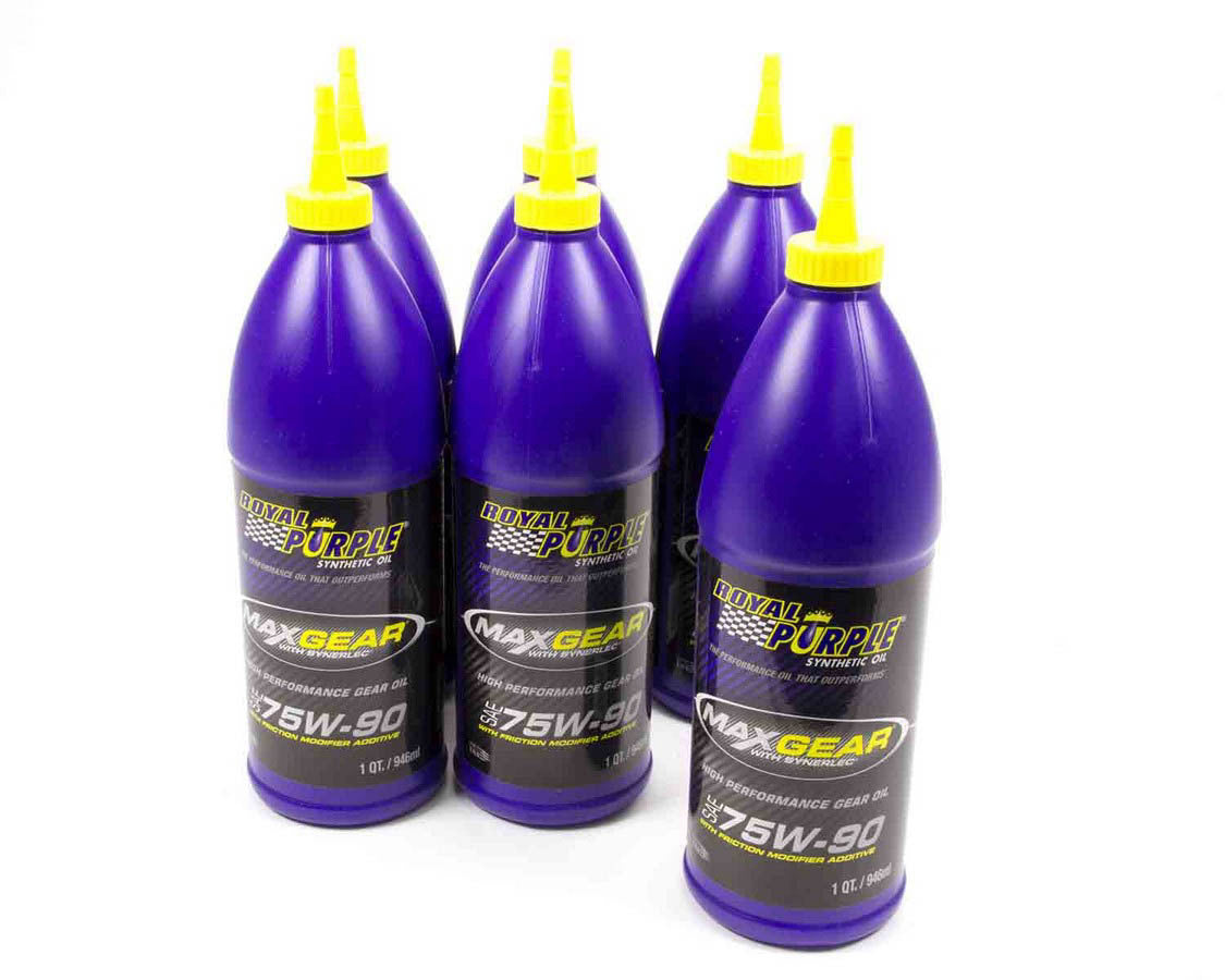 Gear Oil - Max Gear - 75W90 - Limited Slip Additive - Synthetic - 1 qt Bottle - Set of 6