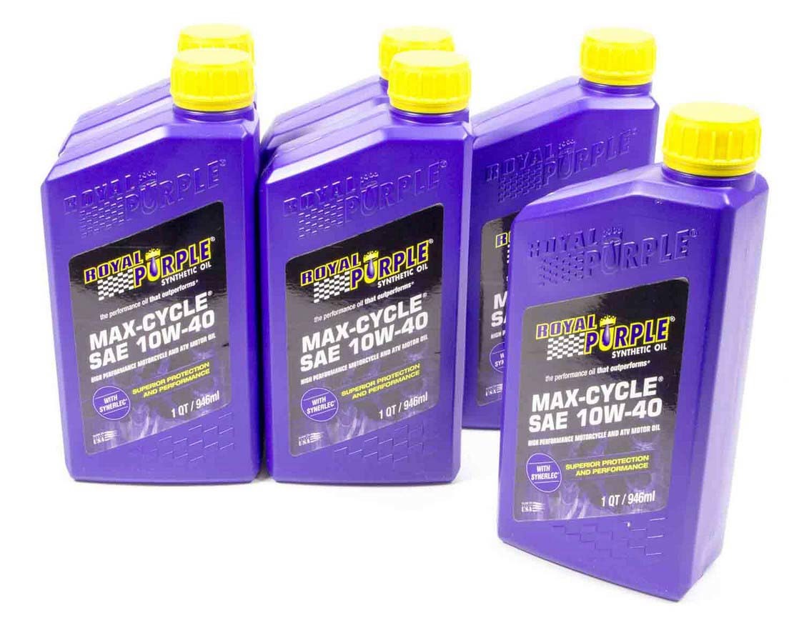 Motor Oil - Max-Cycle - 10W40 - Synthetic - 1 qt Bottle - Motorcycle - Set of 6