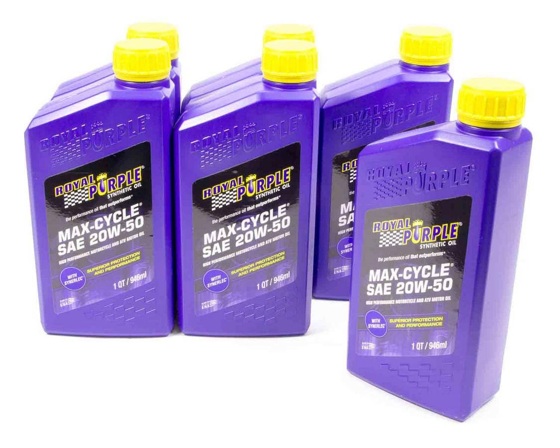 Motor Oil - Max-Cycle - 20W50 - Synthetic - 1 qt Bottle - Motorcycle - Set of 6