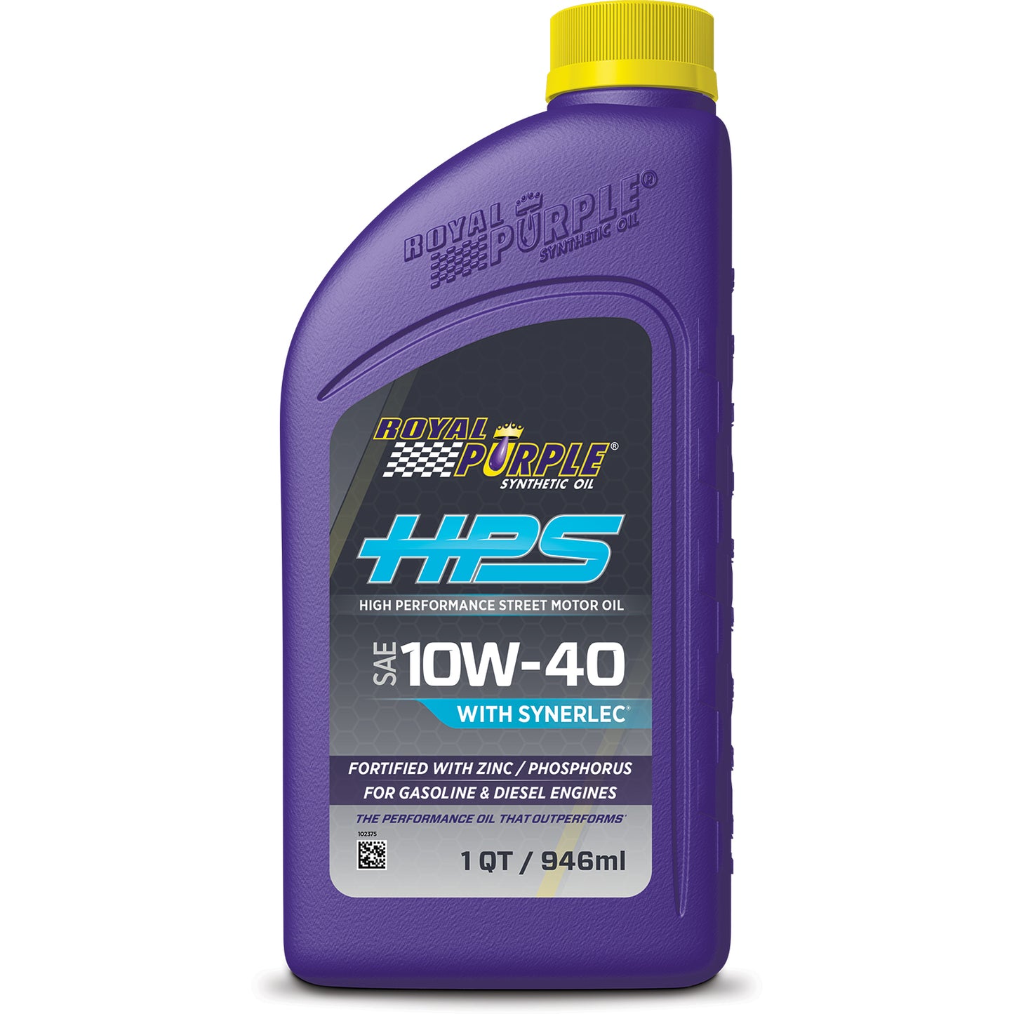 Motor Oil - HPS High Performance Street - High Zinc - 10W40 - Synthetic - 1 qt Bottle - Each