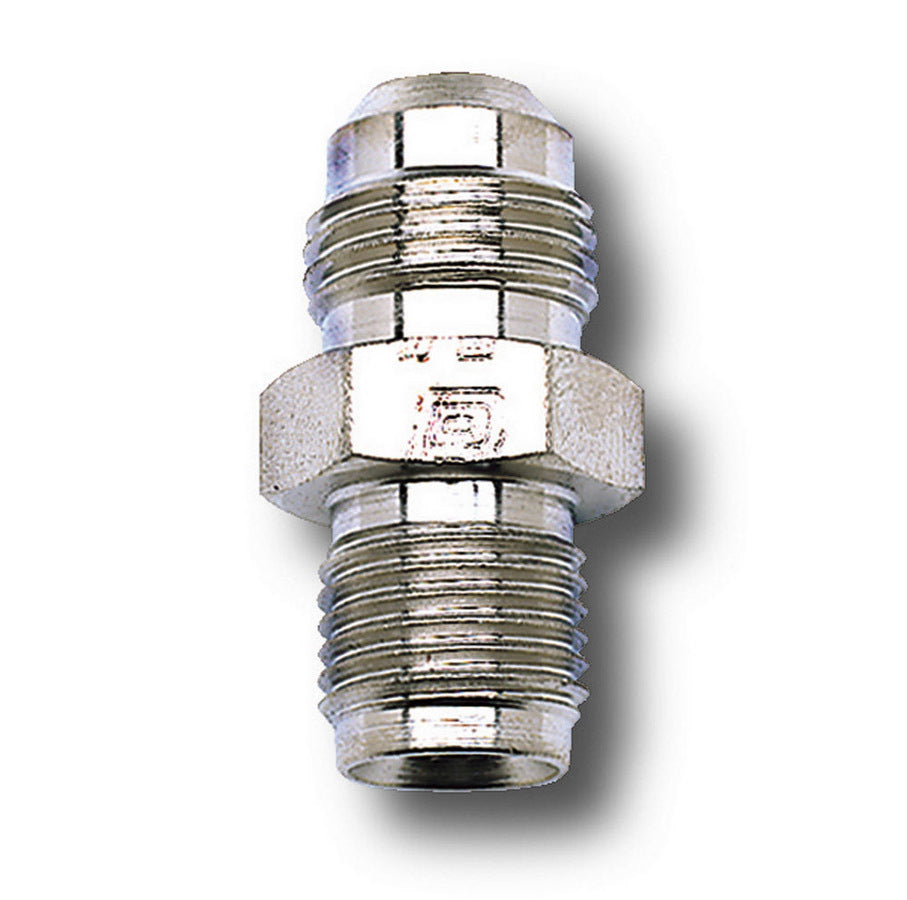 Fitting - Adapter - Straight - 6 AN Male to 1/2-20 in Inverted Flare Male - Aluminum - Nickel Anodized - Hardline - Each