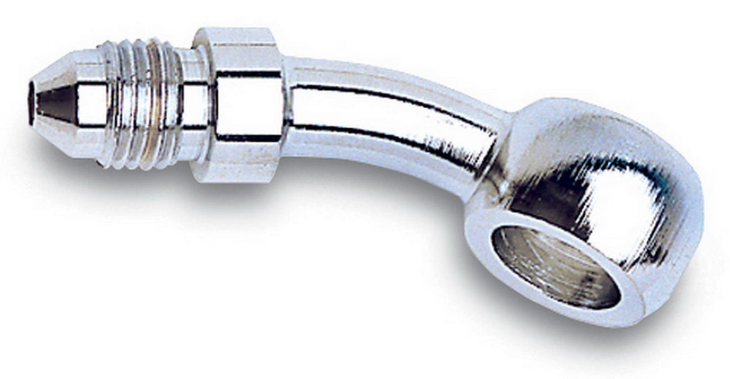 Fitting - Adapter Banjo - 35 Degree - 3 AN Male to 10 mm Banjo - Steel - Nickel Anodized - Each