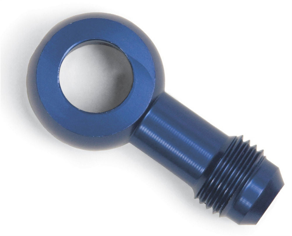 Fitting - Adapter Banjo - Straight - 6 AN Male to 12 mm Banjo - Aluminum - Blue Anodized - Each