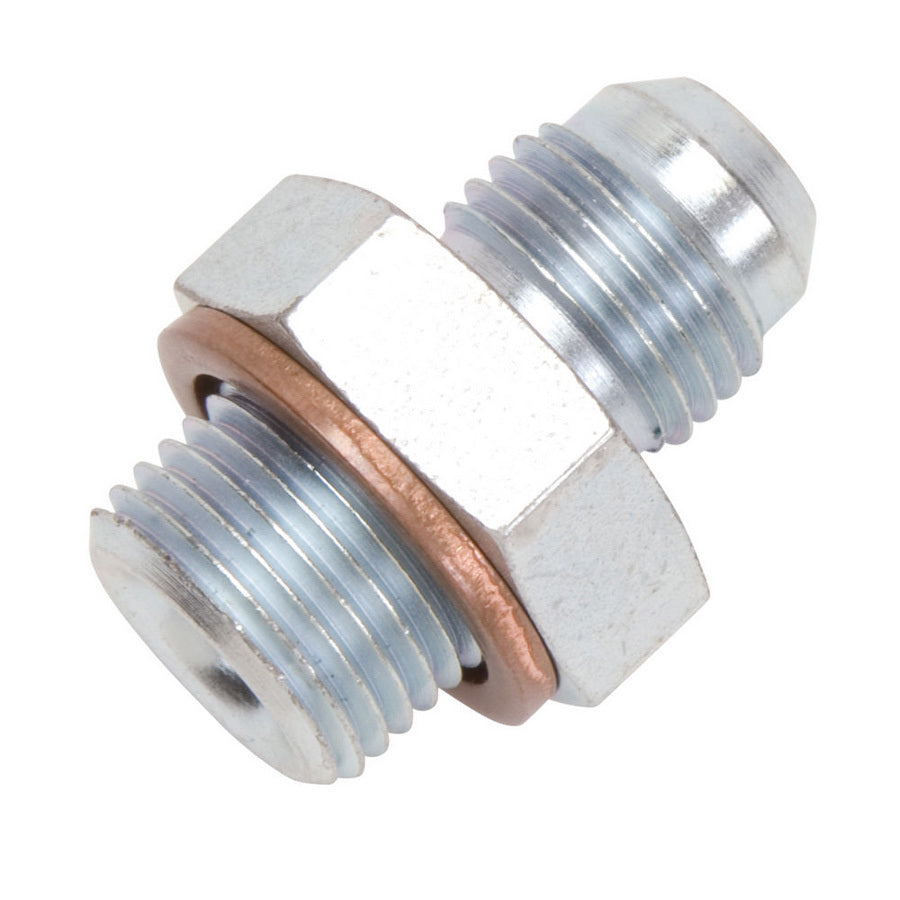Fitting - Adapter - Straight - 6 AN Male to 5/8-18 in Male - Steel - Zinc Oxide - Each