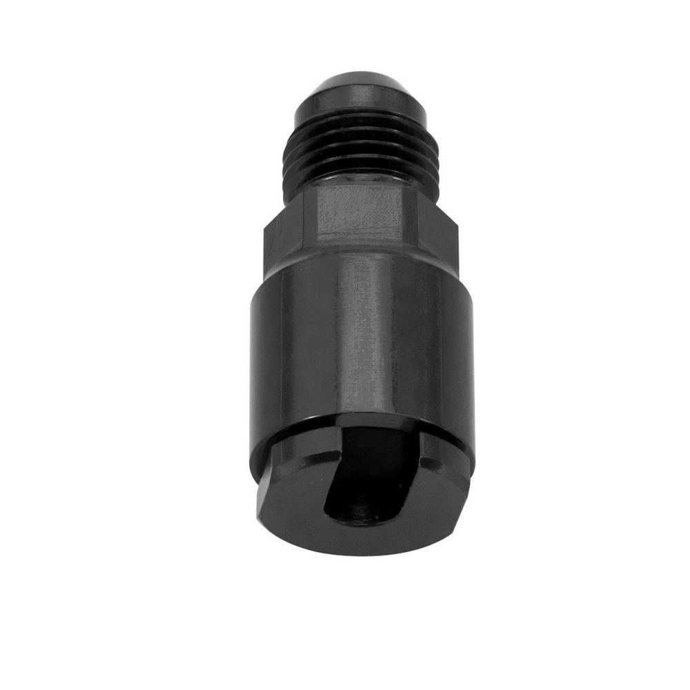 Fitting - Adapter - Straight - 6 AN Male to 1/4 in SAE Female Quick Disconnect - Aluminum - Black Anodized - Each