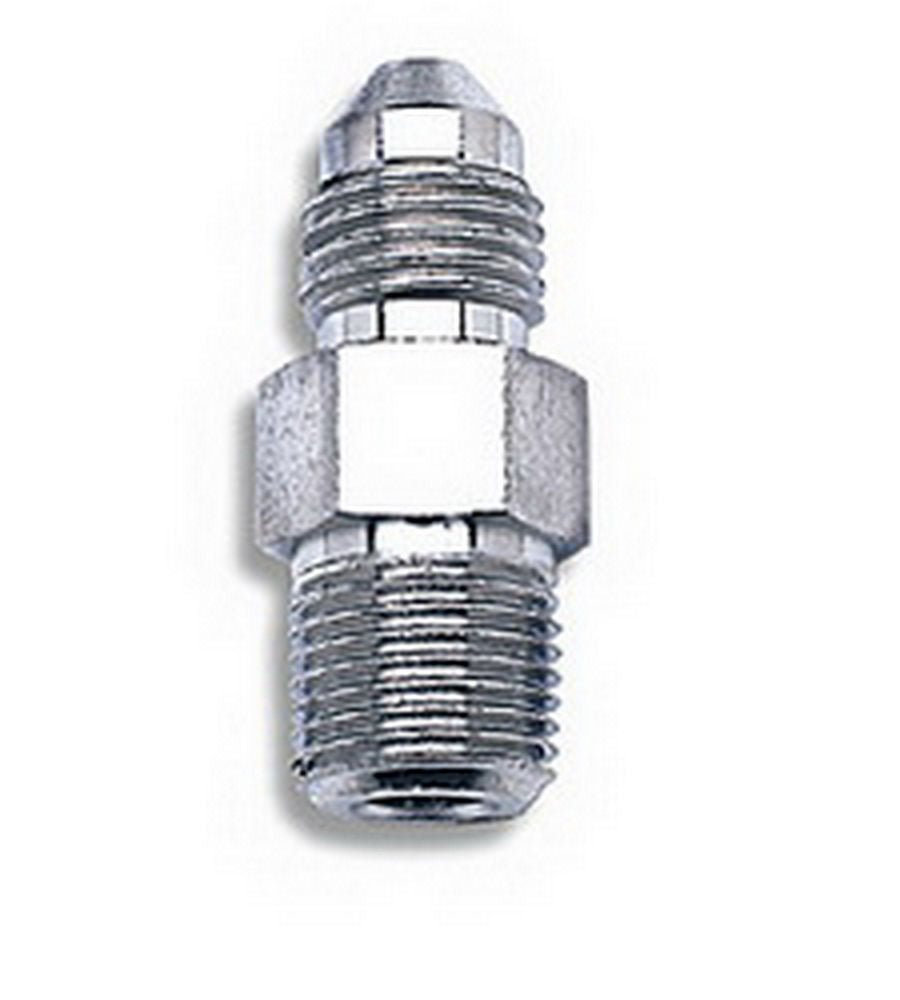 Fitting - Adapter - Straight - 3 AN Male to 1/8 in NPT Male - Steel - Nickel Anodized - Each