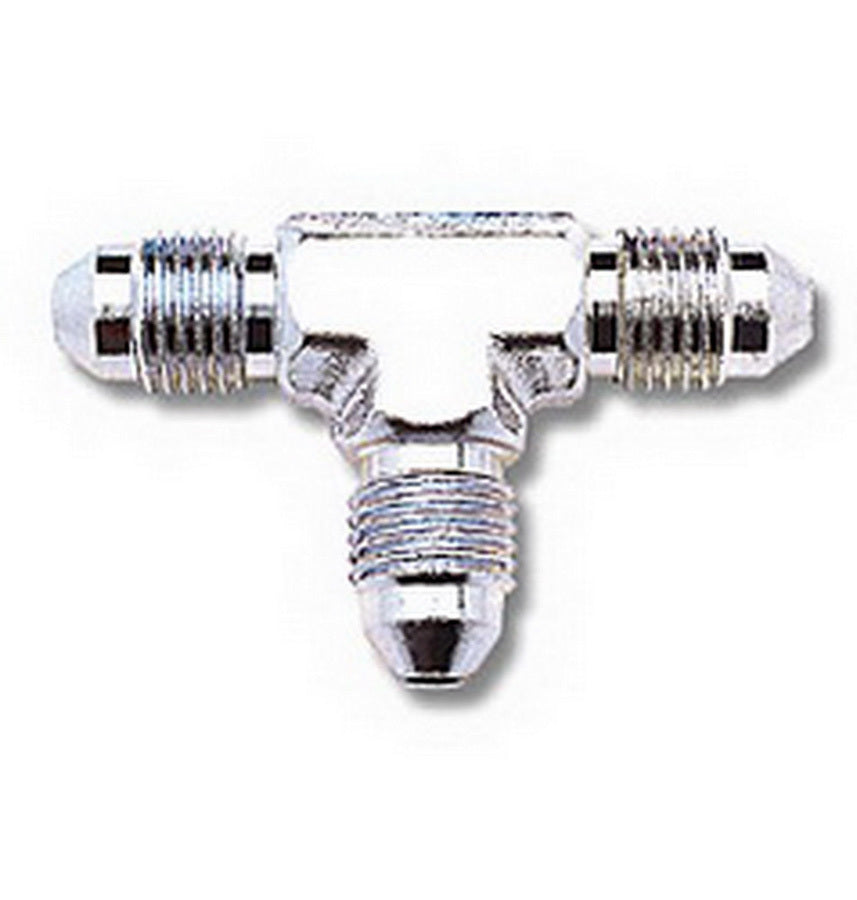 Fitting - Adapter Tee - 3 AN Male x 3 AN Male x 3 AN Male - Steel - Nickel Anodized - Each