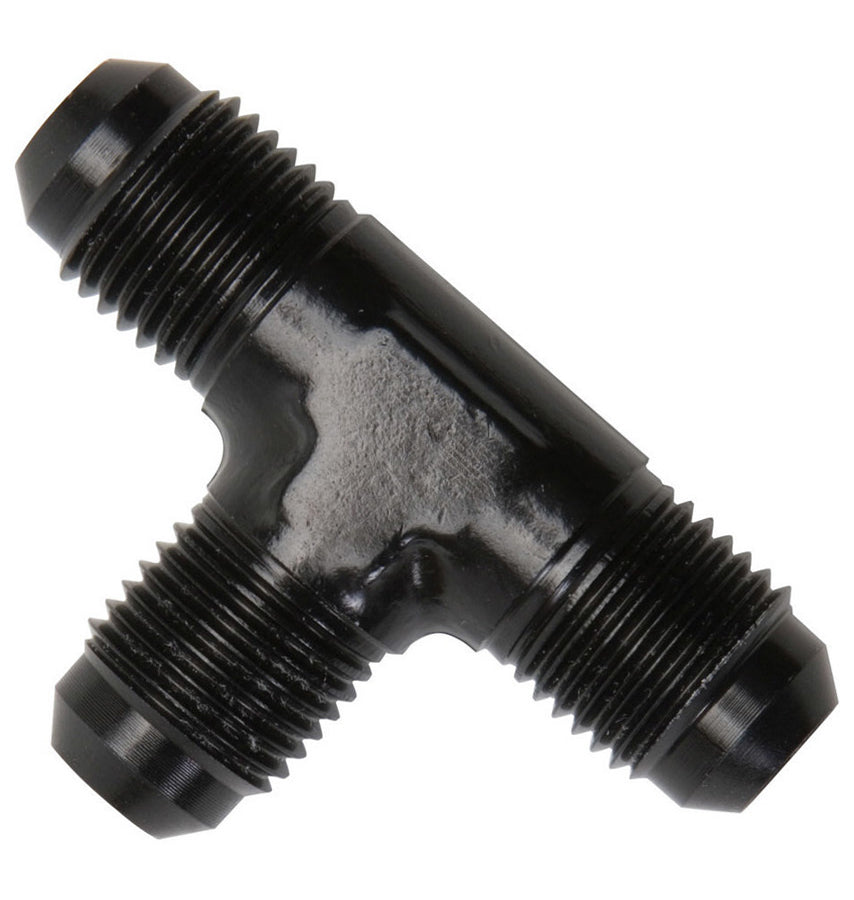 Fitting - Adapter Tee - 6 AN Male x 6 AN Male x 6 AN Male - Aluminum - Black Anodized - Each