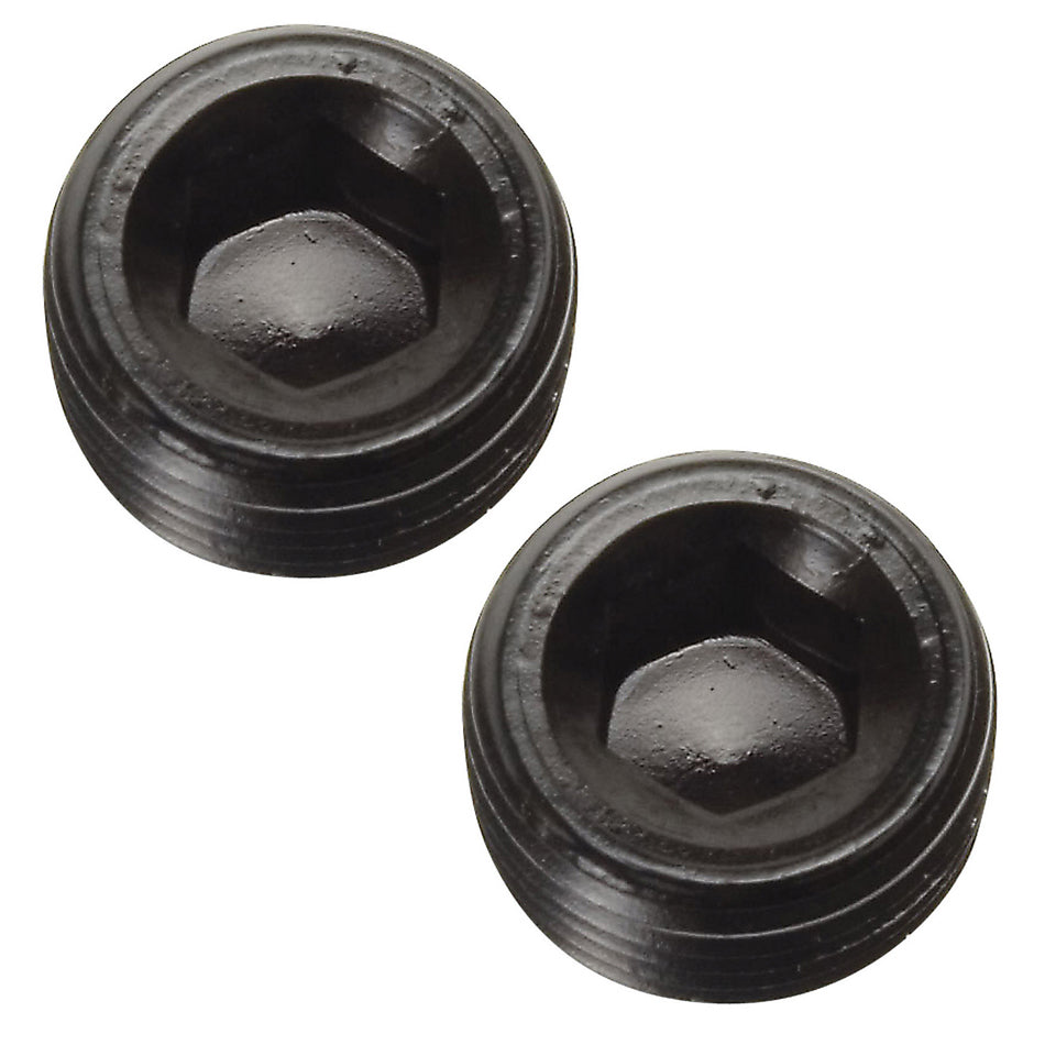 Fitting - Plug - 1/8 in NPT - Allen Head - Aluminum - Black Anodized - Pair