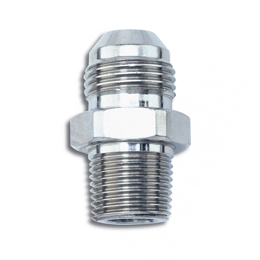Fitting - Adapter - Straight - 10 AN Male to 3/8 in NPT Male - Aluminum - Nickel Anodized - Each