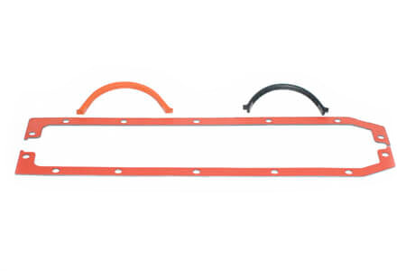 Oil Pan Gasket - Accu Seal - 0.080 in Thick - Multi-Piece - Fiber - Small Block Chevy - Kit