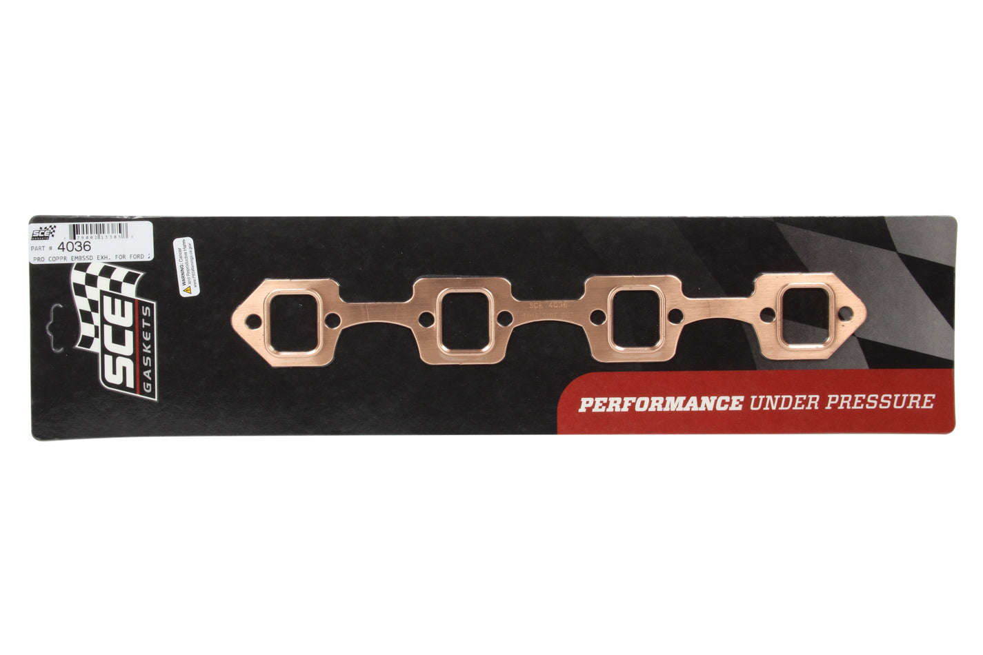 Engine & Accessories Header / Manifold Gasket - Pro Copper - 1.200 x 1.470 in Rectangular Port - Copper - Small Block Ford - Pair