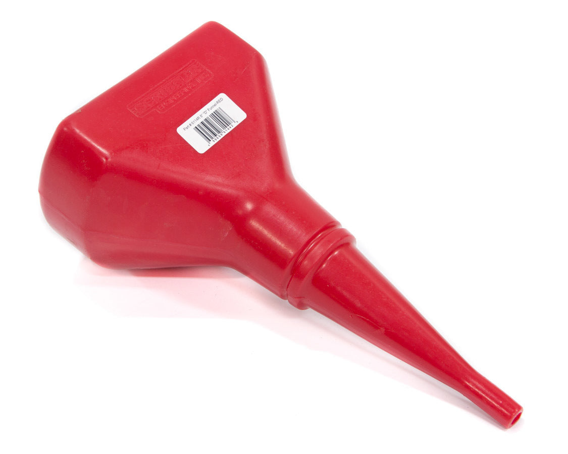 Funnel - 8 in D-Shape - Plastic - Red - Each