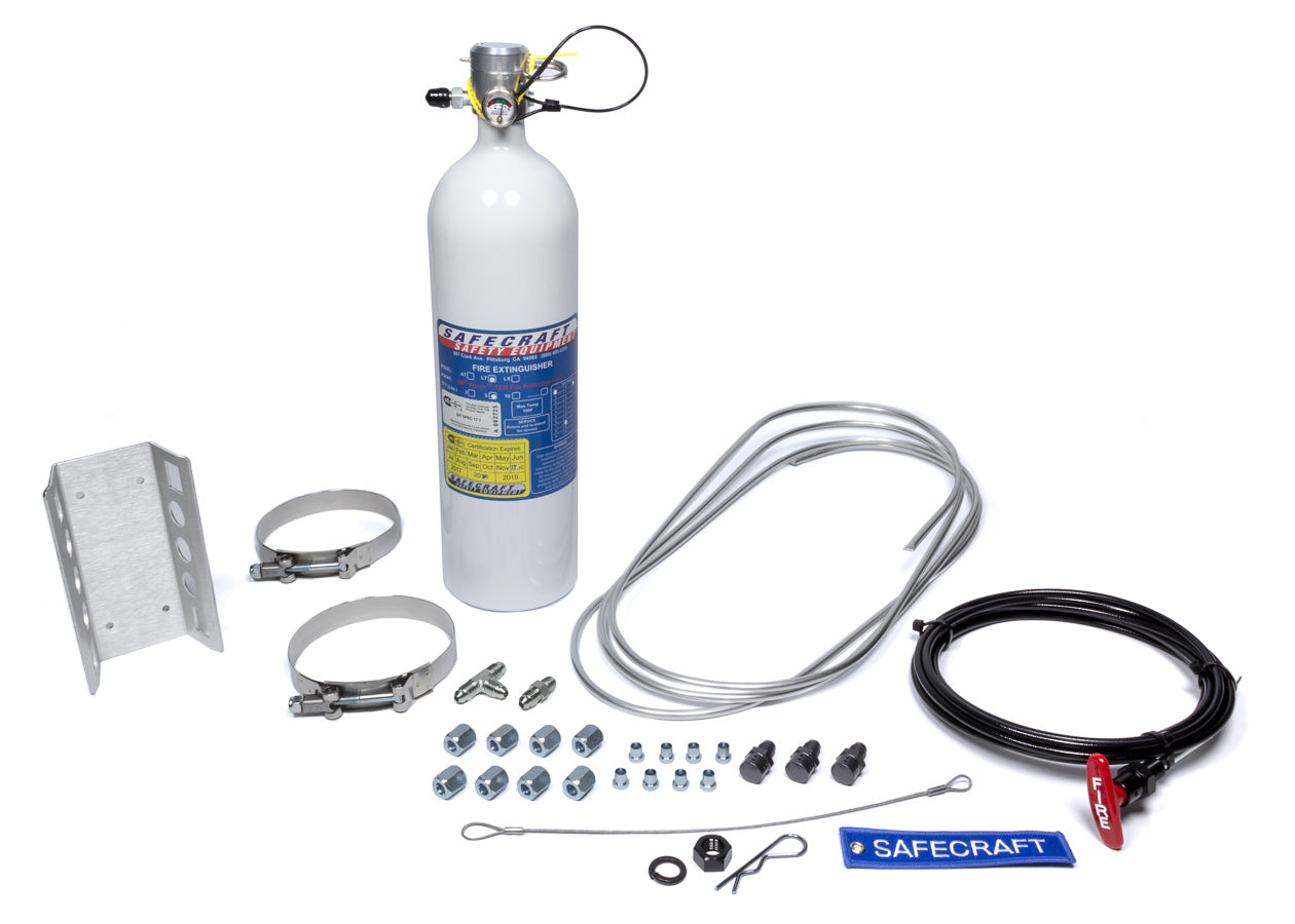 Fire Suppression System - LT-Series - Novec 1230 - 5.0 lb Bottle - Fittings / Hose / Mount / Pull Cable - Kit