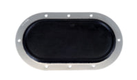 Firewall Grommet - Blank - 5.250 x 3 in - Aluminum / Rubber - Black - Each