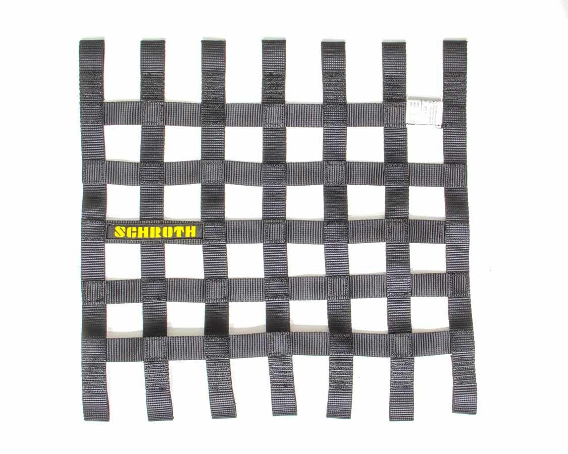 Window Net - SFI 27.1 - FIA Approved - 1 in Webbing - 16 in Square - Black - Each