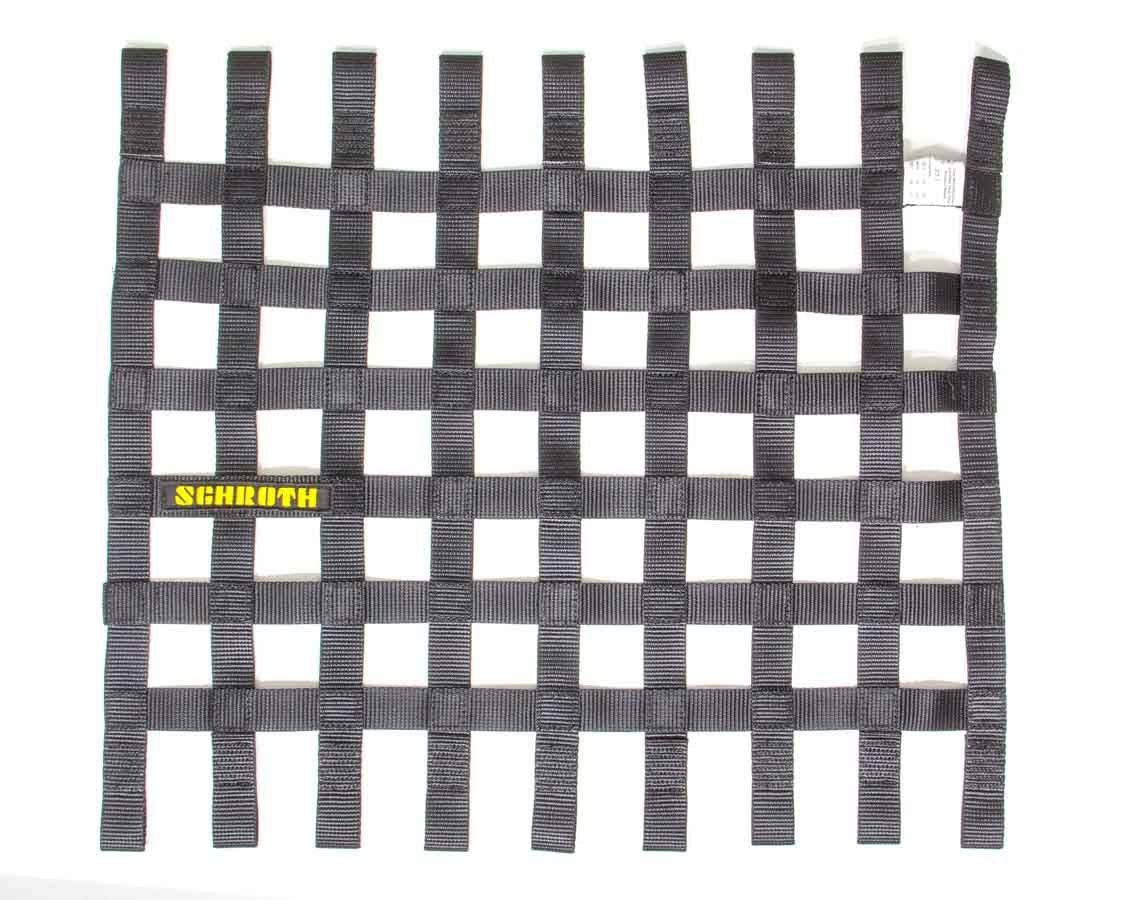 Window Net - SFI 27.1 - FIA Approved - 1 in Webbing - 18-1/2 x 24 in Rectangle - Black - Each