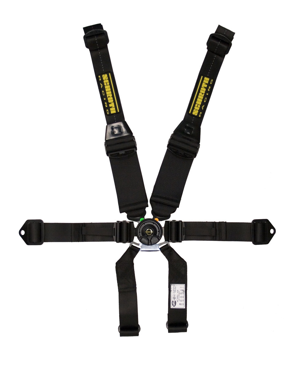 Harness - Profi II - 6 Point - Camlock - SFI 16.5 - Pull Up Adjust - Clip In / Wrap Around - Individual Harness - HANS Ready - Black - Kit