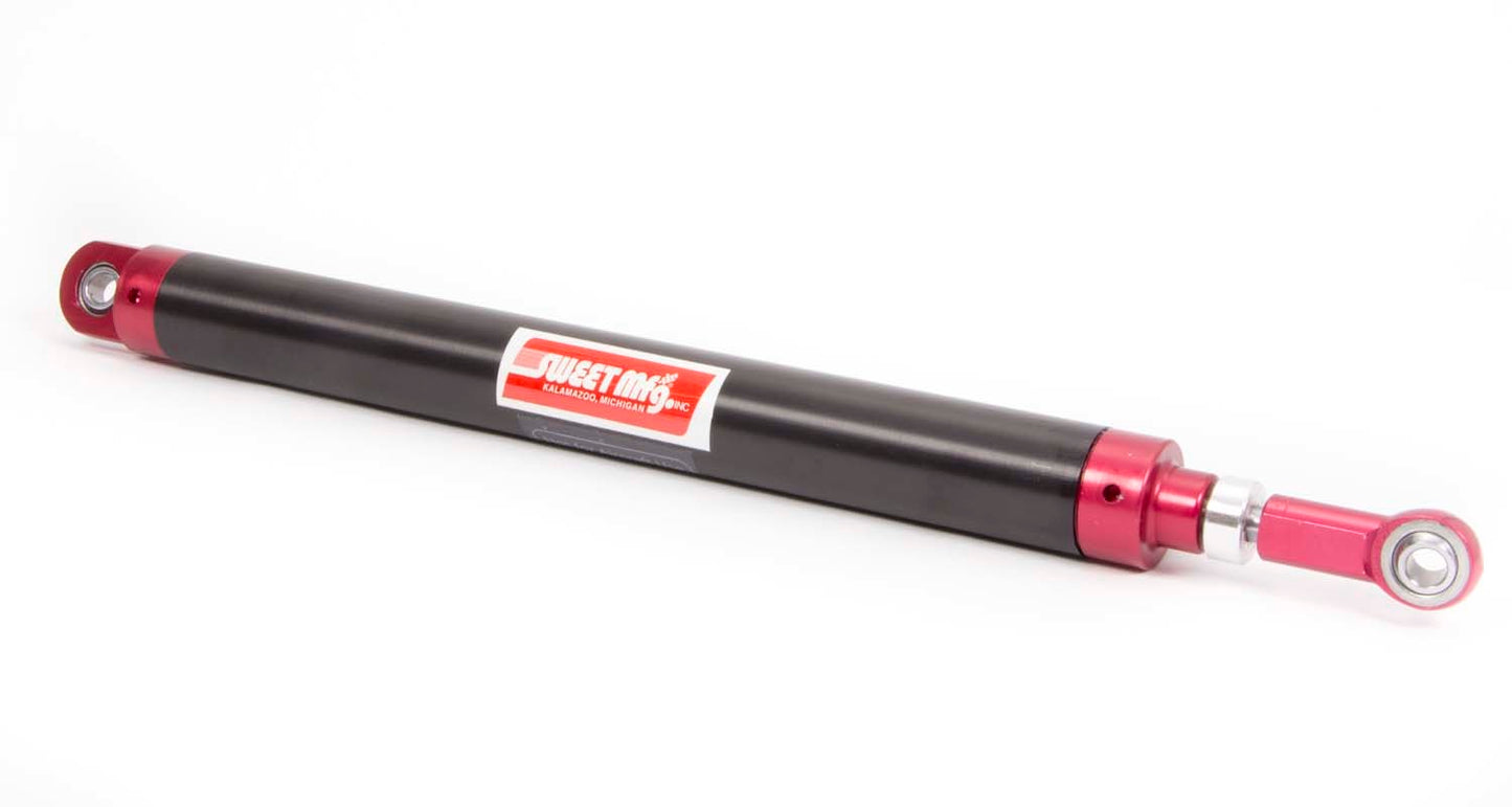 Wing Cylinder - Hydraulic Adjustment - 10 in Travel - Black / Red Anodized - Sprint Car - Each