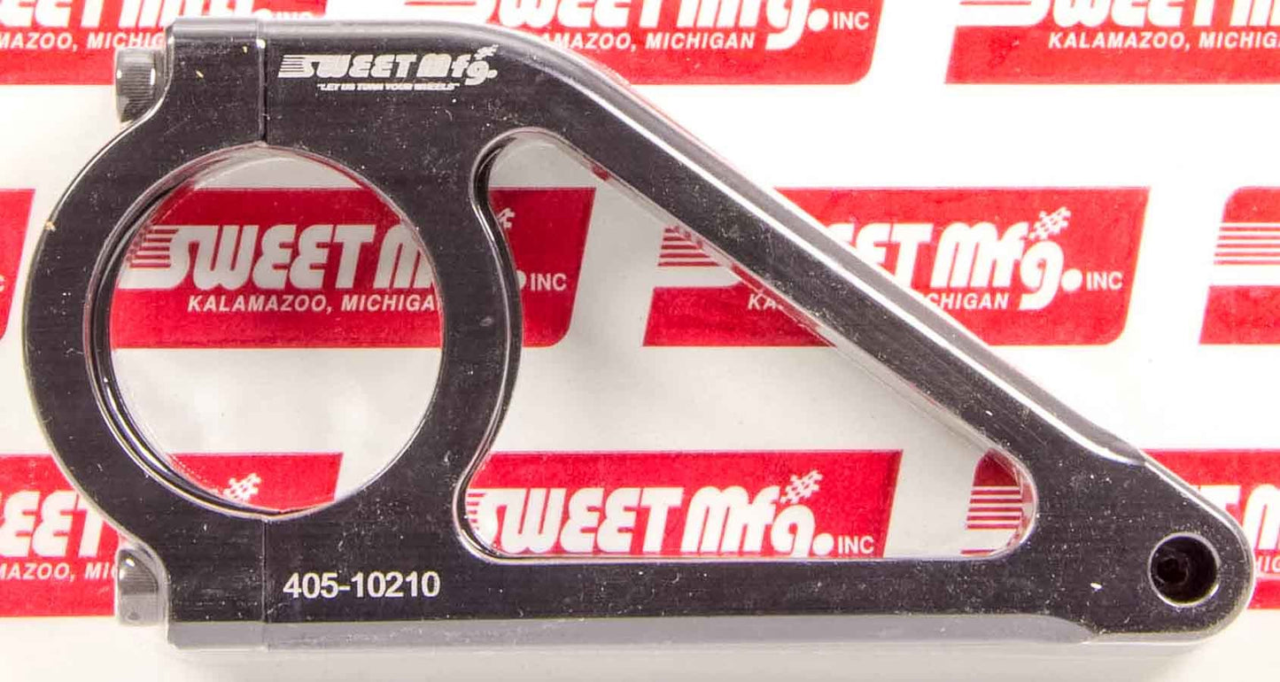 Steering Column Bracket - 1-3/4 in Diameter Tube - Clamp / Bolt-On - 4-3/8 in Length - Billet Aluminum - Black Anodized - Pair