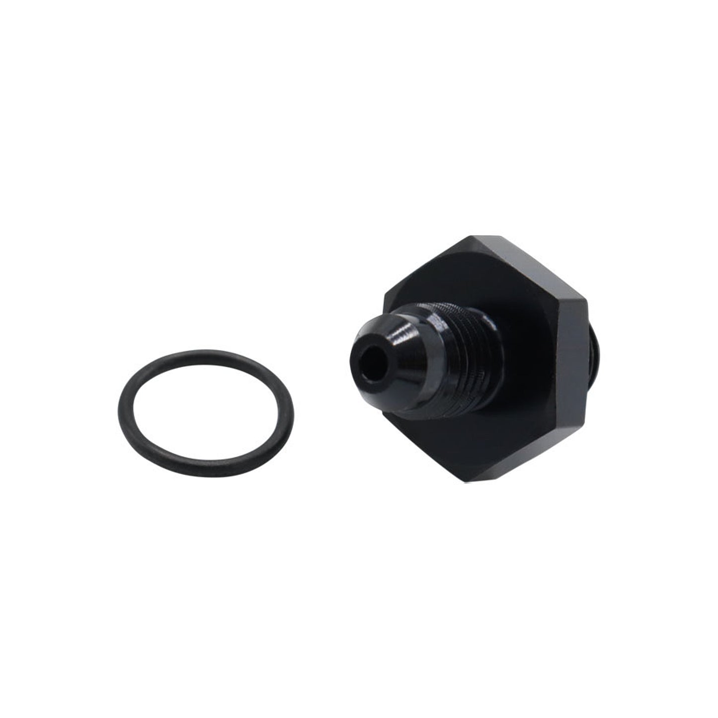 Fitting - Adapter - 76 Series - Straight - 4 AN Male to 7/16-20 in Male O-Ring - Aluminum - Black Anodized - Each