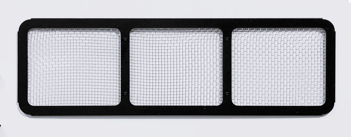 Nose Screen - 1/4 in Screen Spacing - Aluminum - Black Paint - Each