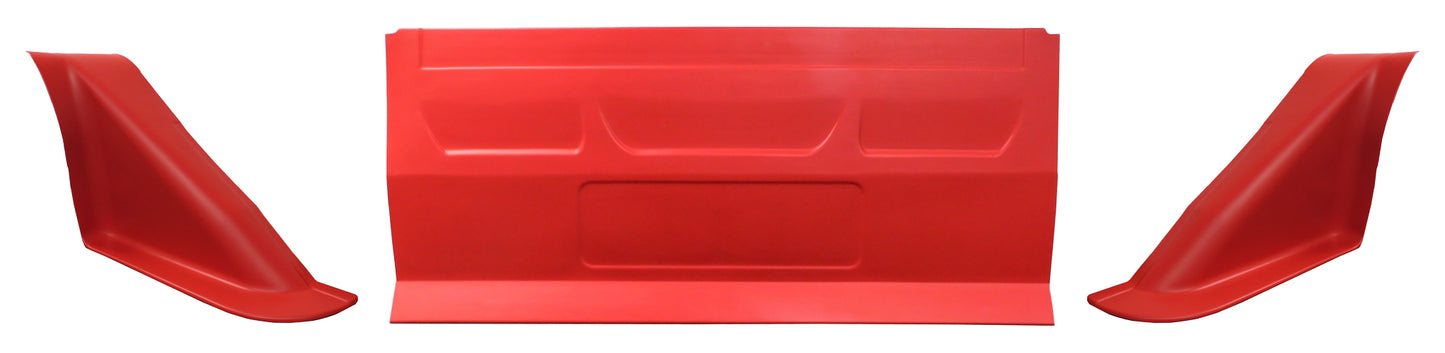 Nose - Outlaw - 3-Piece Complete - Plastic - Red - Asphalt Late Model - Kit