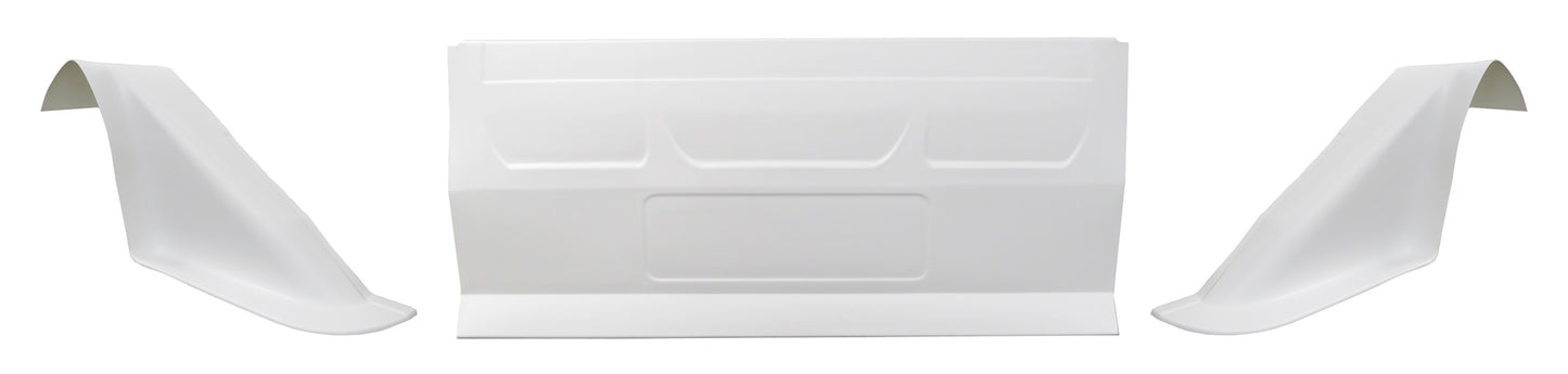 Nose - Outlaw - 3-Piece Complete - Plastic - White - Asphalt Late Model - Kit