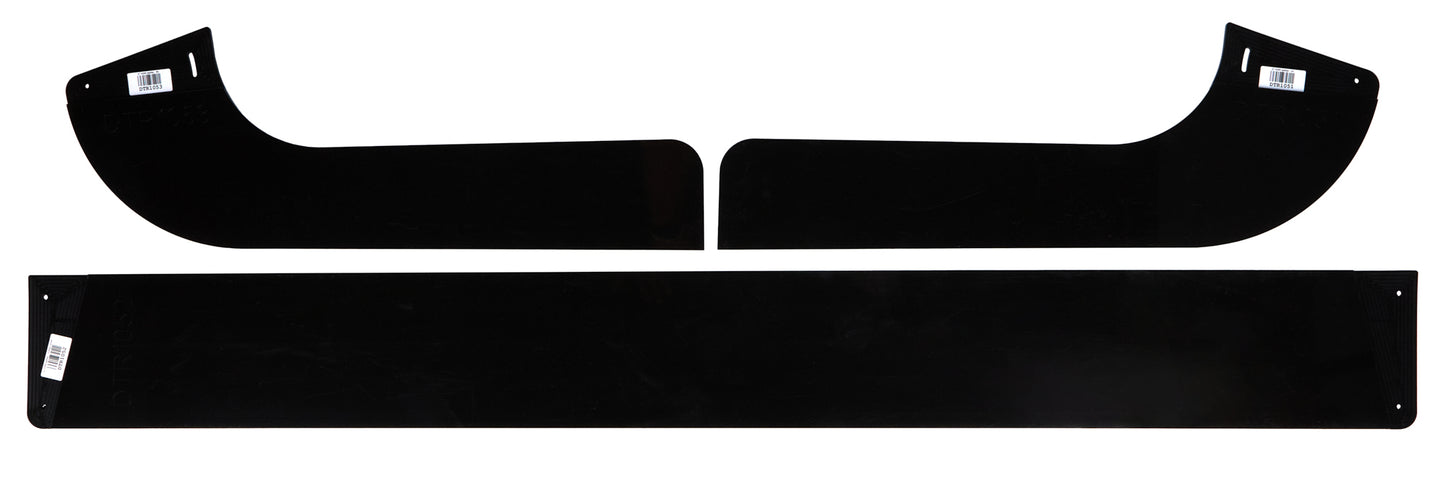 Air Valance - Outlaw - 3-Piece - Plastic - Black - Asphalt Late Model - Kit