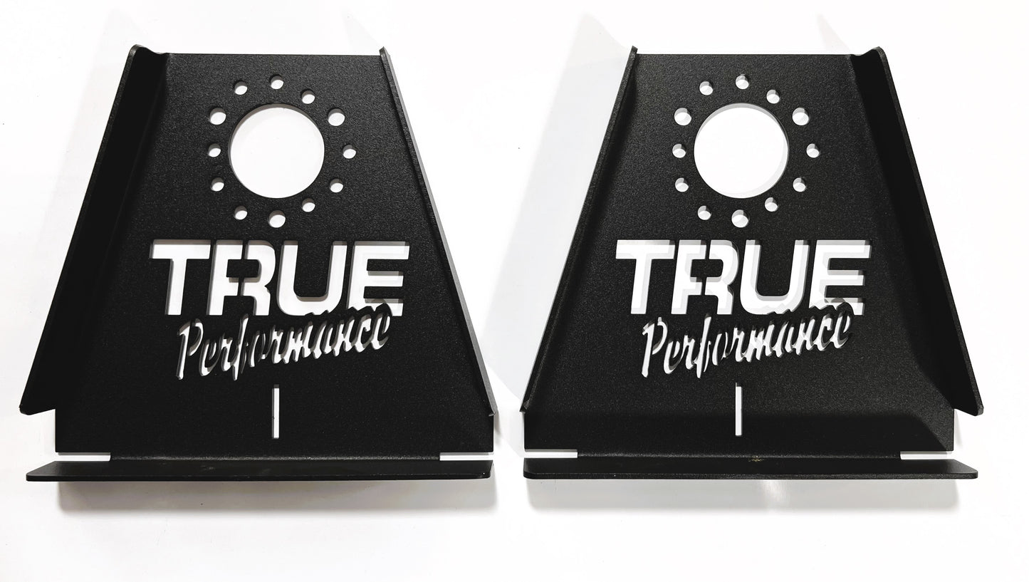 Toe-In Plates - Steel - Black Powder Coat - Mini Wedge / Go-Kart / Racing Lawn Mower - Pair