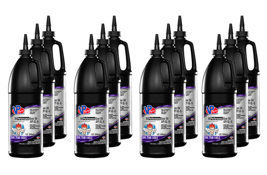 Gear Oil - HiPerformance - 75W140LS - Limited Slip Additive - Synthetic - 1 qt Bottle - Set of 12