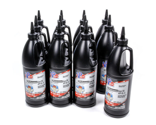 Gear Oil - HiPerformance - 75W90LS - Limited Slip Additive - Synthetic - 1 qt Bottle - Set of 12