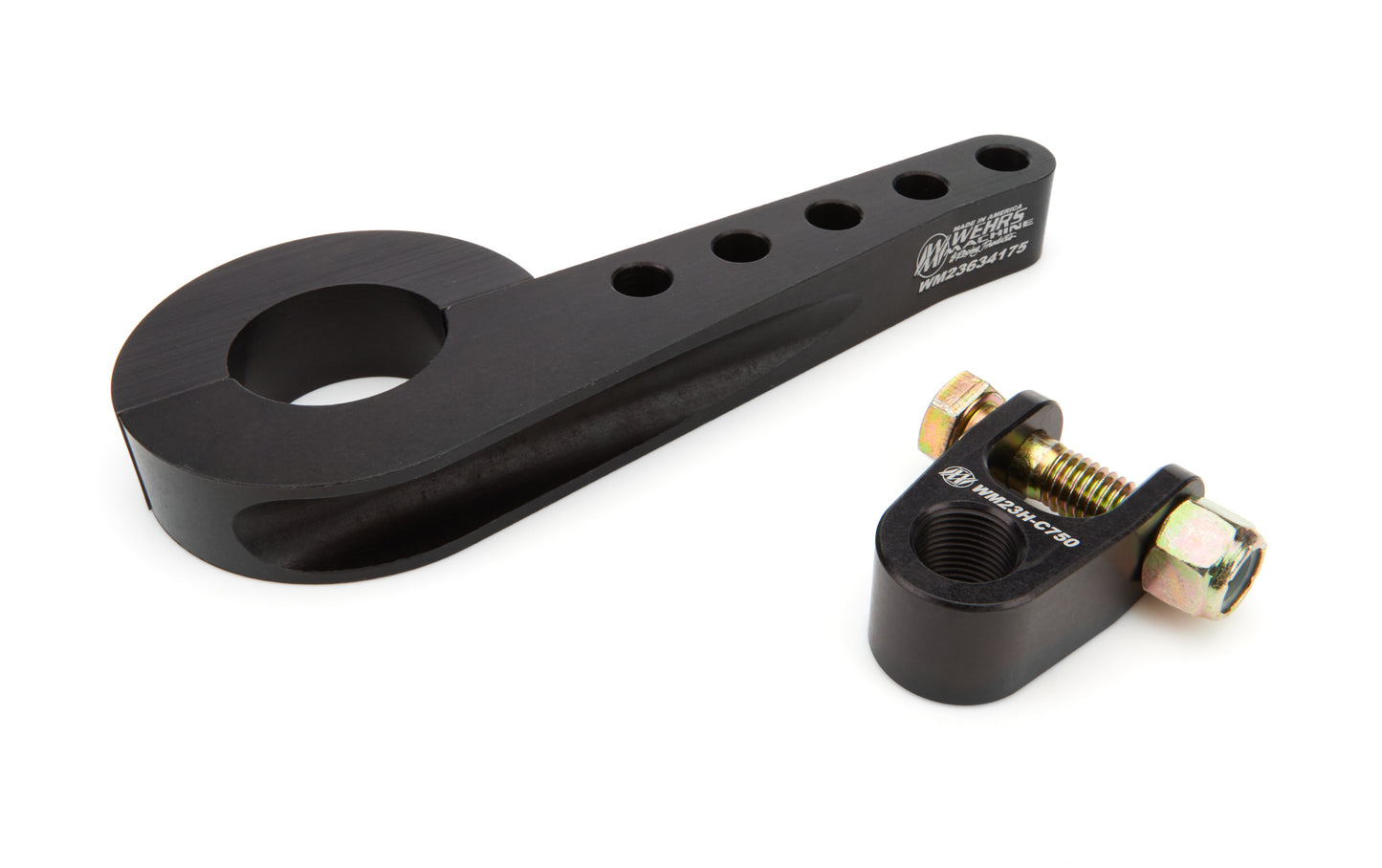 Steering Column Bracket - 1-3/4 in Diameter Tube - Clamp On - 6-3/4 in Long - Aluminum - Black Anodized - Each