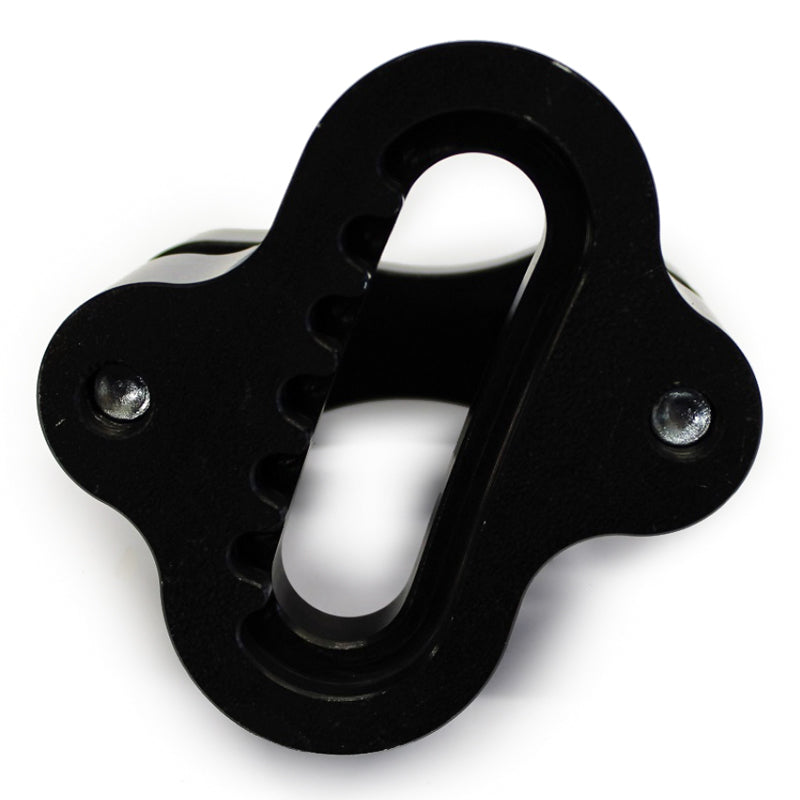 Panhard Bar Bracket - Frame Mount - Centered - Clamp-On - Adjustable - Steel - Black Powder Coat - 2 in Square Tubing - Each