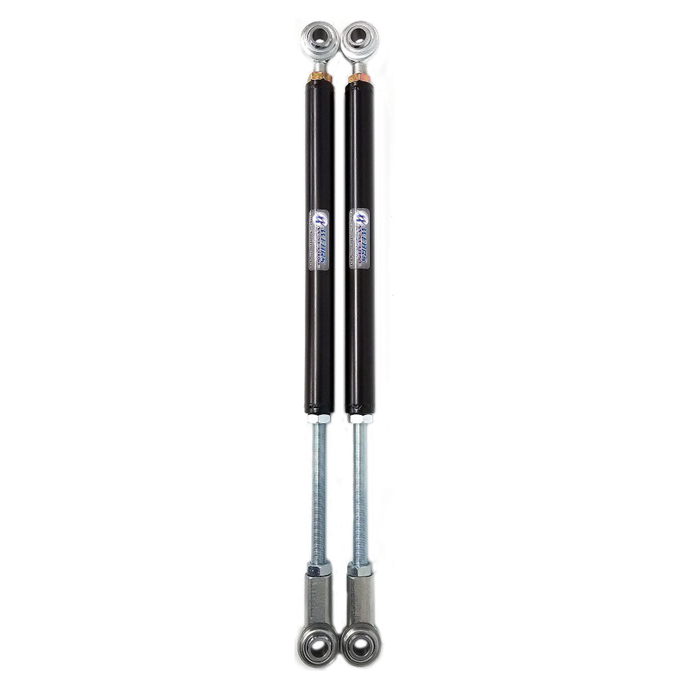 Ride Height Strut - 14-24 in Adjustable - Steel - Black Powder Coat - Wehrs Setup Plates - Pair