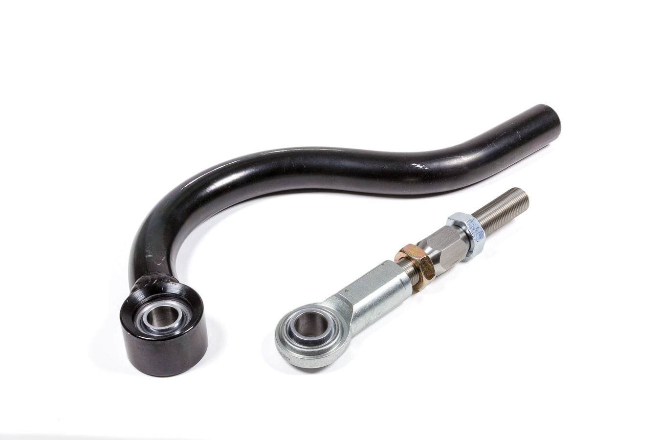 Panhard Bar - J-Style - Adjustable - 19 to 21 in Long - Spherical Rod Ends - Steel - Black Powder Coat - Universal - Each
