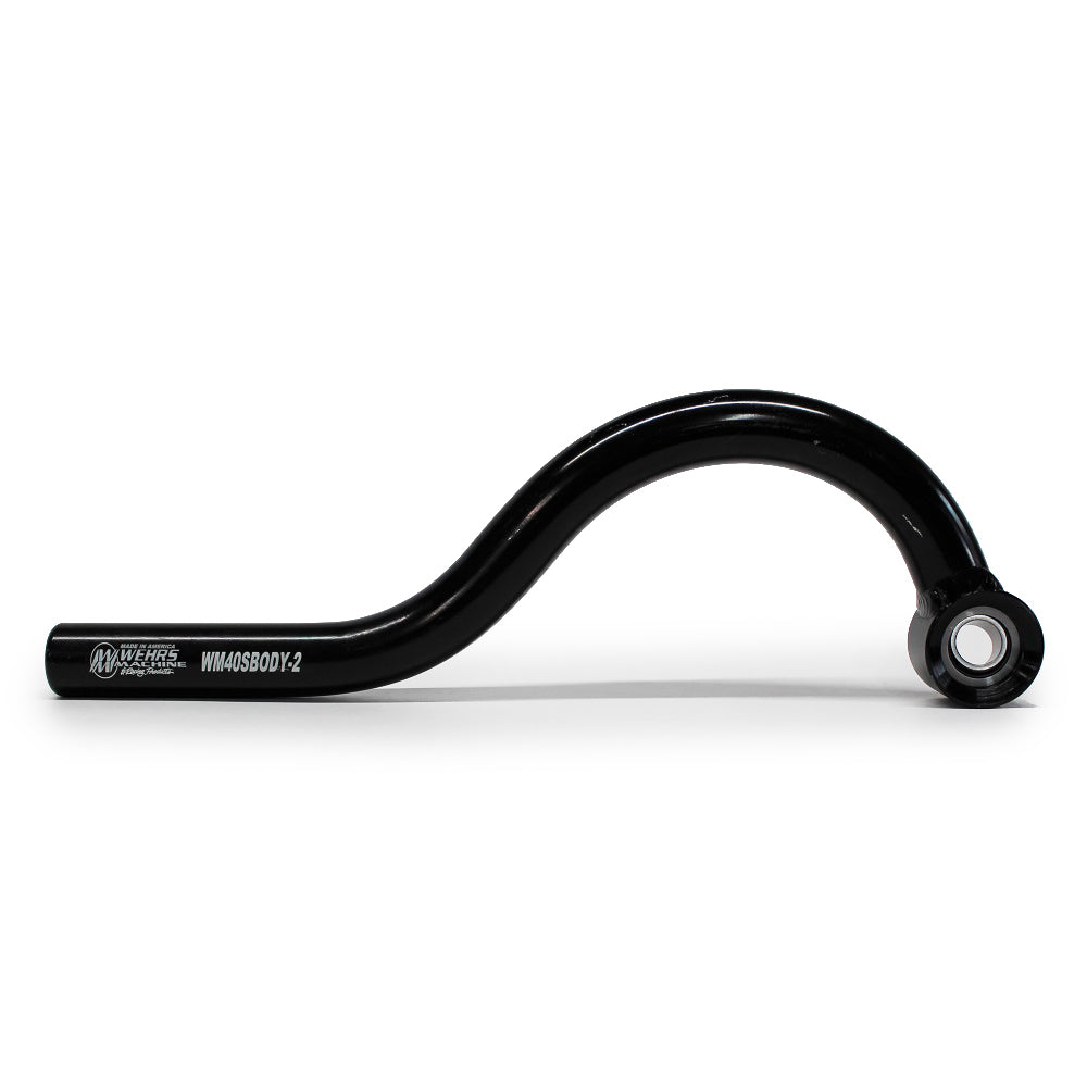 Panhard Bar - J-Style - Body Only - 13.5 in Long - 4 in Drop - Steel - Black Powder Coat - Universal - Each