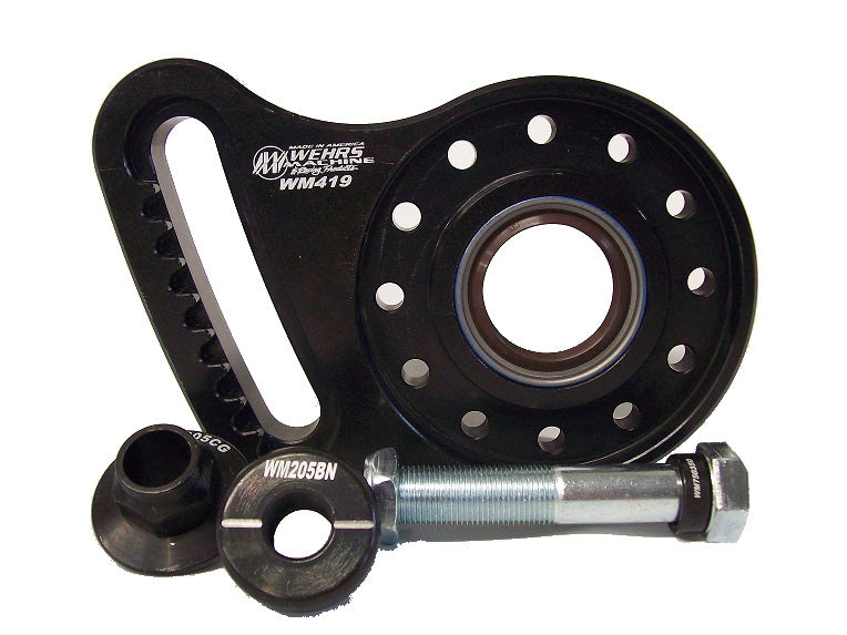 Panhard Bar Bracket - Pinion Mount - Bolt-On - Double Adjustable - Climber Gear / Hardware / Seal Included - Steel - Black Powder Coat - Quick Change - Kit