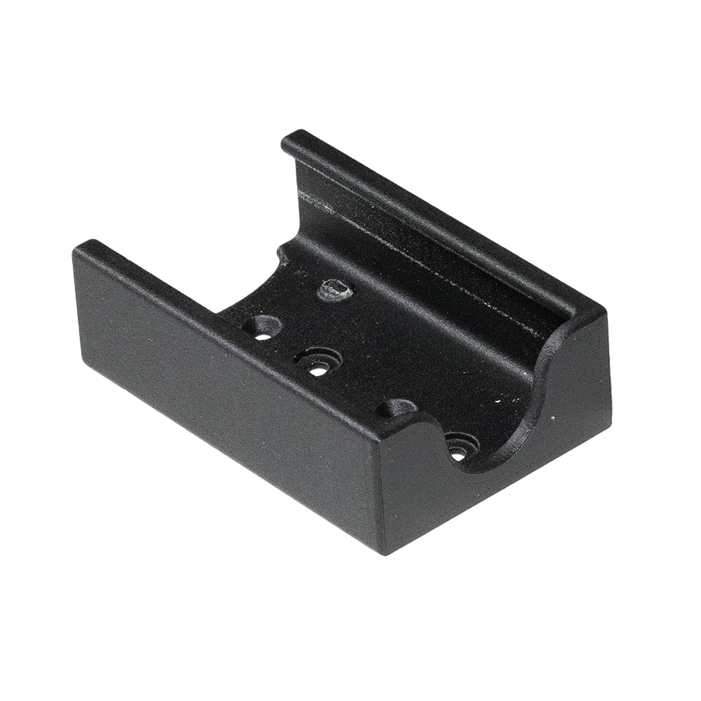 Radio Raceiver Bracket - Bolt-On / Rivet-On - Flat Surface Mount - Aluminum - Black Powder Coat - Nitro Bee Raceivers - Each