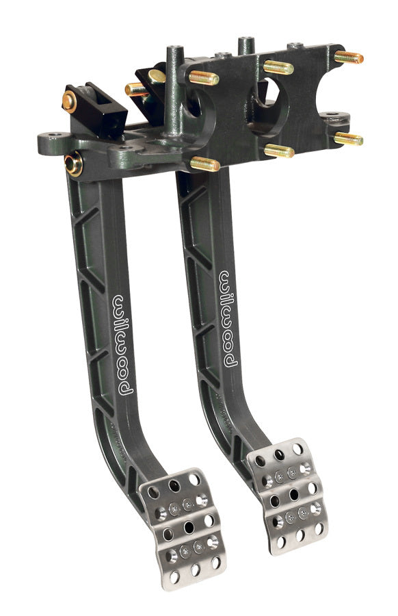 Pedal Assembly - Brake / Clutch - 6.25 to 1 Ratio - 11.89 in Long - Reverse Swing Mount - Aluminum - Black Paint - Each