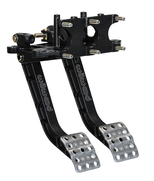 Pedal Assembly - Brake / Clutch - 5.1 to 1 Ratio - 10.140 in Long - Reverse Swing Mount - Aluminum - Black Paint - Each