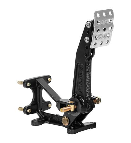 Pedal Assembly - Brake - Floor Mount - 5.25-6 to 1 Ratio - 8.66-9.88 in Long - Forward Swing Mount - Aluminum - Black Paint - Each