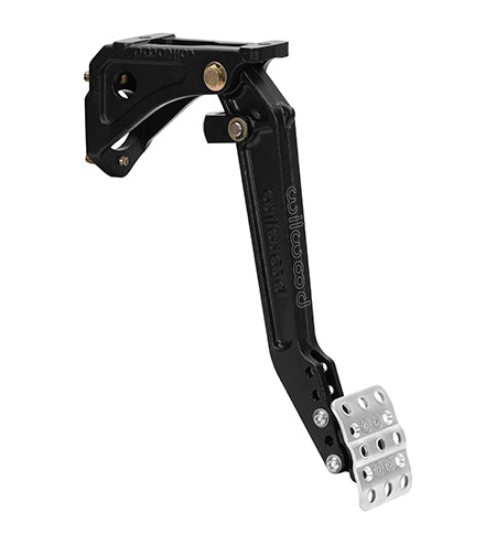 Pedal Assembly - Clutch or Brake - 6.25-7 to 1 Ratio - 10.96-12.10 in Long - Forward Firewall Mount - Aluminum - Black Paint - Universal - Kit