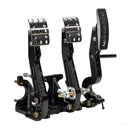 Pedal Assembly - Tru-Bar - Brake / Clutch / Throttle - 4.75-5.75 to 1 Ratio - 9.16-10.39 in Long - Forward Floor Mount - Aluminum - Black Paint - Universal - Kit