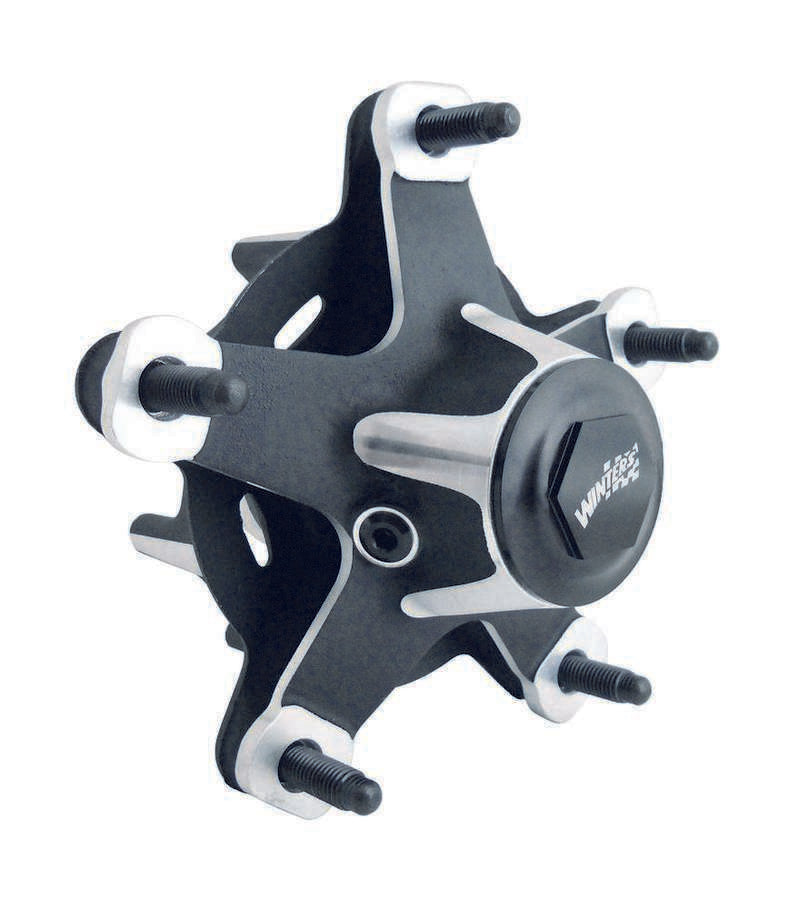 Wheel Hub - Front - Wide 5 - Bearings / Dust Cap / Hardware Included - Wheel Studs - Magnesium - Black - Each