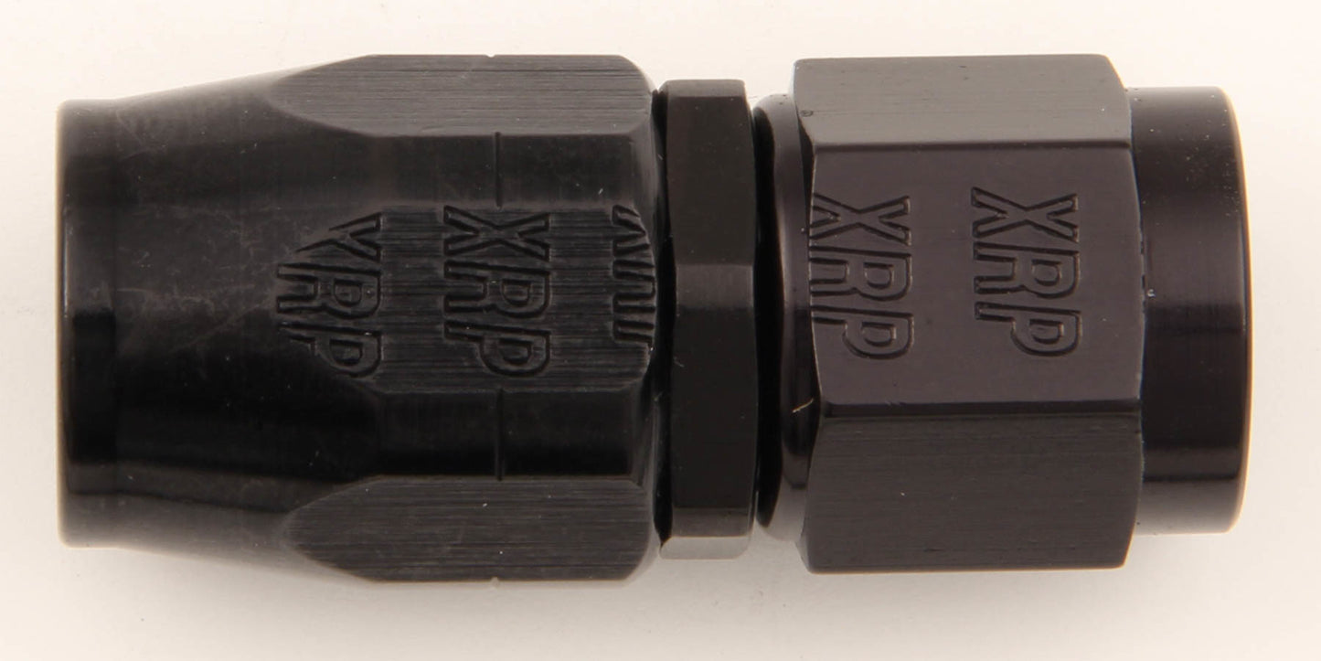 Fitting - Hose End - Straight - 6 AN Hose to 6 AN Female - Aluminum - Black Anodized - Each